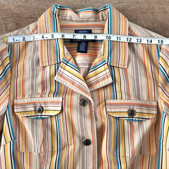 Evan Picone Rainbow Stripe Jacket - Picture 6 of 10